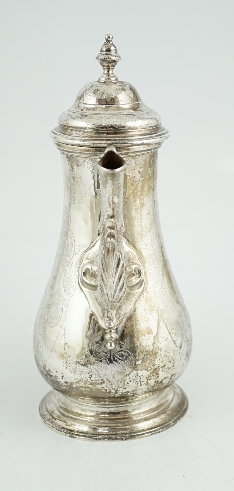 A George III silver coffee pot, by John Payne?